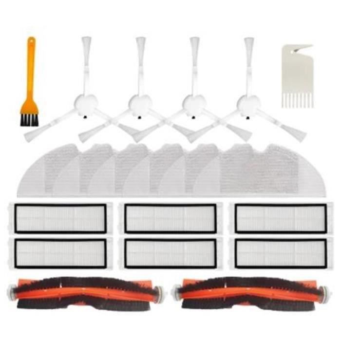 Kit Accessoires De Rechange Pour Aspirateur Ecovacs Deebot X1 / Turbo - 20 Pièces (Brosses, Filtres, Chiffons)