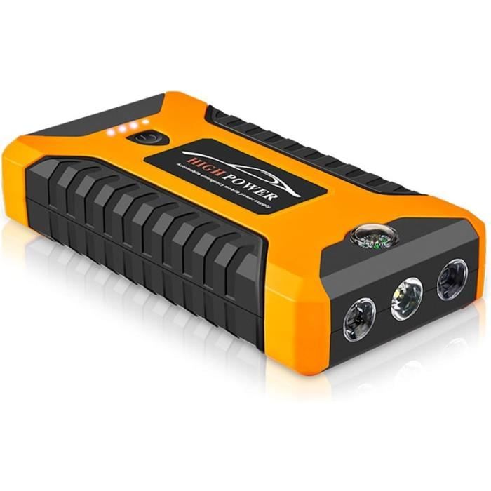 Booster Batterie Voiture YUSMAN 5000A 12800mAh - Démarreur Jusqu'à 7L Essence/5.5L Diesel, écran LCD, Lampe LED
