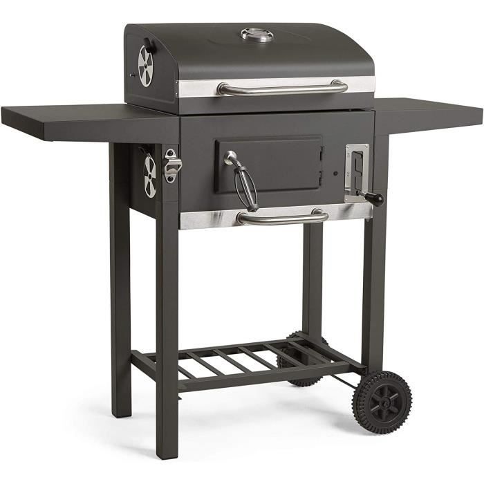 VonHaus Compact Charcoal BBQ Barbecue avec grille de chauffe, hauteur