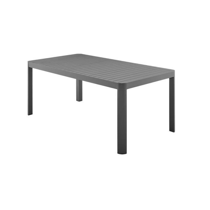 Table de jardin extensible sur 1 côté - Aluminium - 180/240 x 100