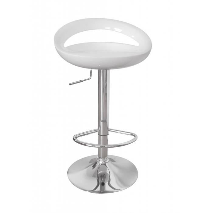 Lot de 2 Chaise de bar Tabouret design Cosmo blanc