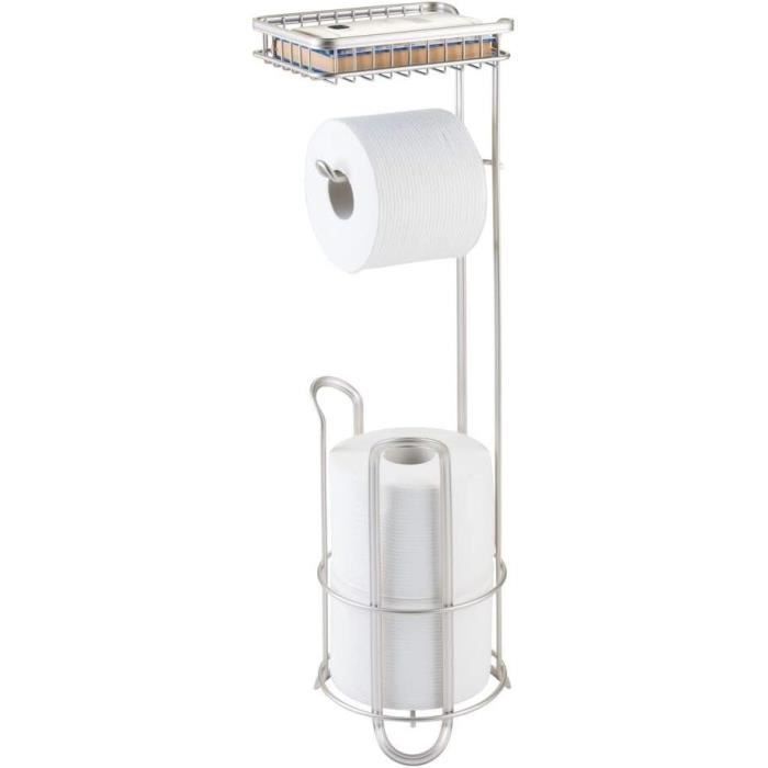 Support Papier Toilette Pivotant Design Porte-Papier Toilette Pivotant Noir - Acier Inoxydable 304, Montage Murale Horizontal/Vertical Decoration Salle De Bain Moderne