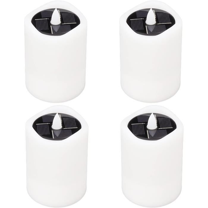 Lot De 2 Bougies Solaires étanches IP65 - Allumage Automatique, Sans Flamme, Pour Lanternes Et Déco Extérieure