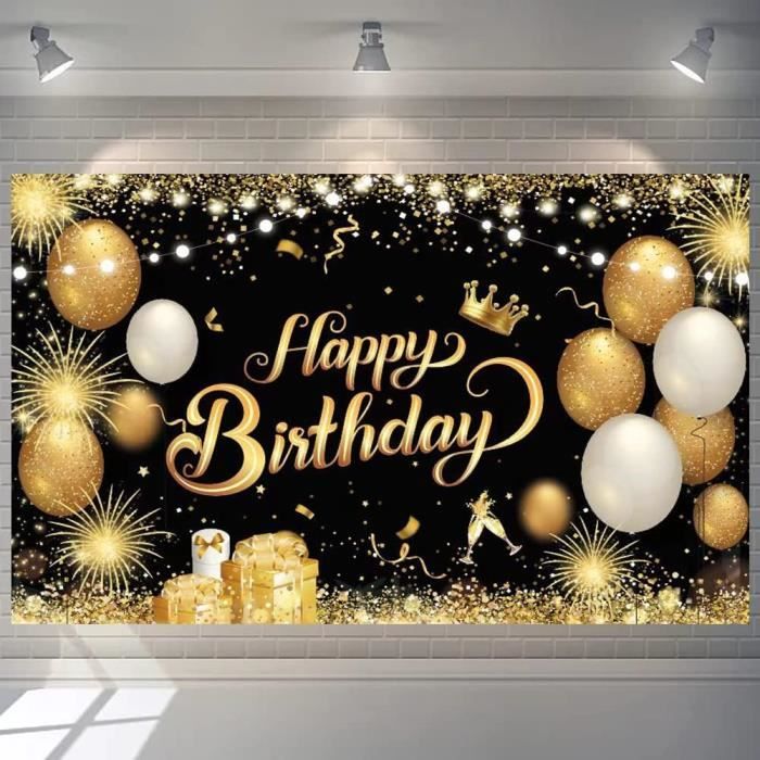 Bannière "Bonne Année" Dorée Avec étoiles – Décoration Festive Pour Vos Fêtes !