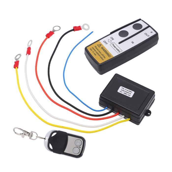 Télécommande Sans Fil Pour Treuil 12V/24V - Portée 75 Pieds - Pour 4x4, ATV, Camion