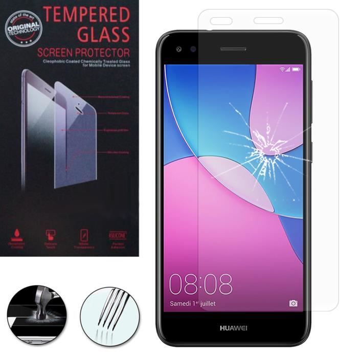 Protection d/'Ecran en Verre Trempé Contre les Chocs pour Huawei Y6 2017
