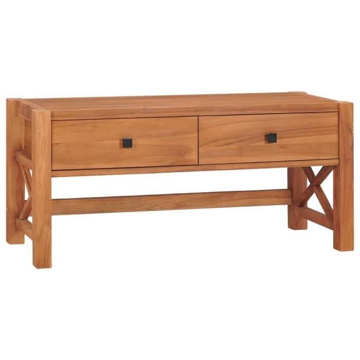 vidaXL Meuble TV 100x40x45 cm Bois de teck recyclé