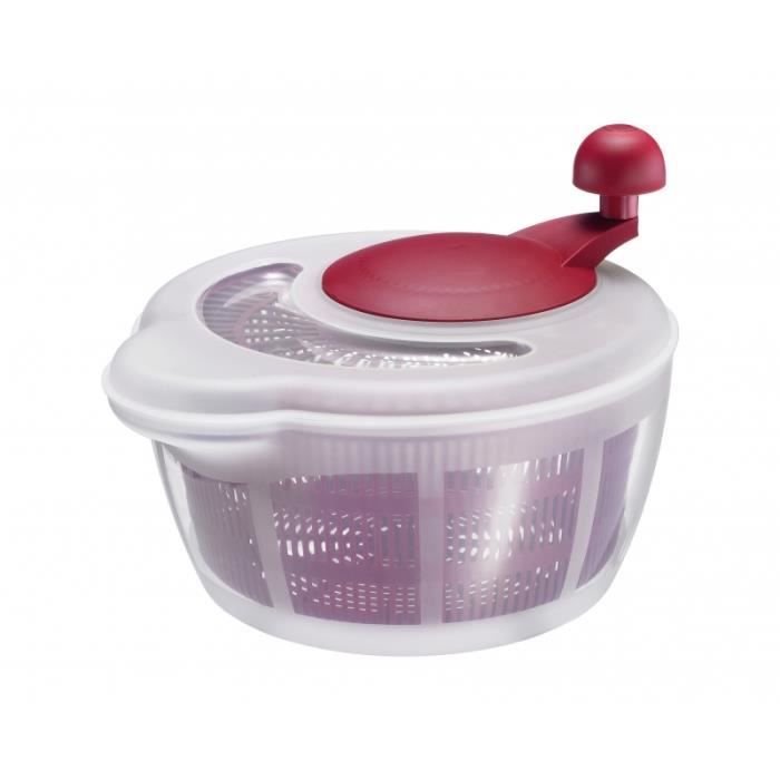 Souvik Essoreuse à Salade 5L En Acier Inoxydable – Grande Spinner à Salade Avec Couvercle, Panier A Salade Avec Base Antidérapante, Sans BPA, Compatible Lave-Vaisselle