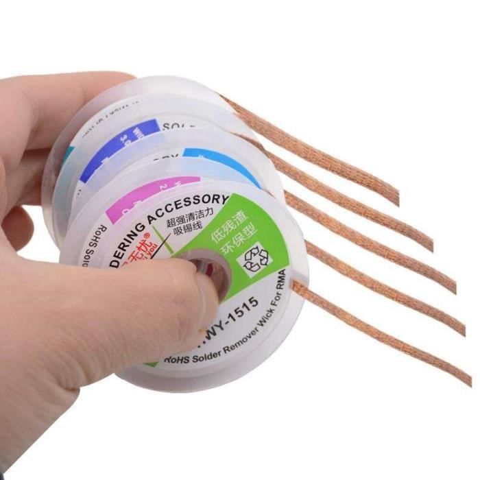 Tresse à Désouder 1.5m 3.5mm | Outil Professionnel Pour Réparation Soudure Électronique