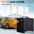 Réchauffeur d'air Diesel 8 KW 12V, Chauffage Auxiliaire Diesel Pour Voiture RV Camion Camping Bus Avec Affichage LCD 4 Sorties-1