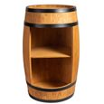 Creative Cooper Tonneau En Bois Armoire Bar Meuble Rangement Bouteille Alcool Casier à Vin et Boissons Minibar 80cm Chêne-1