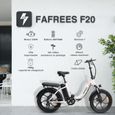 Vélo Électrique pliable FAFREES F20 , 20 Pouces, Cadre Pliant, Vitesses à 7 Vitesses, Batterie Amovible 16AH-blanc-1