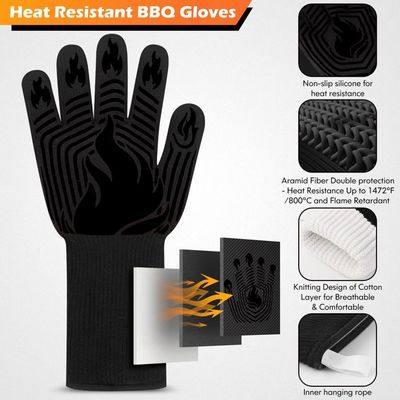 Mitaines de Barbecue extrêmement résistantes à la chaleur, gants pour four, BBQ Mitaines de Barbecue extrêmement résistantes à la chaleur, gants pour four, BBQ