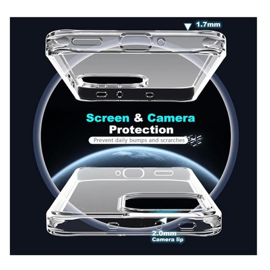 Rojeuinn Coque Pour Oppo Reno 14 F Protection Case+1 Pièce Verre Trempé
