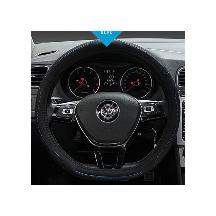 Housse De Volant Voiture Valleycomfy En Cuir Microfibre - Universelle 38 Cm, Confort Et Protection