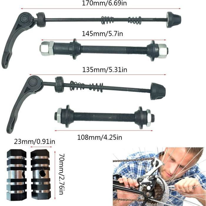 Levier De Serrage Rapide Pour Vélo – 7075 Aluminium, Tige Titane, 100/135 Mm