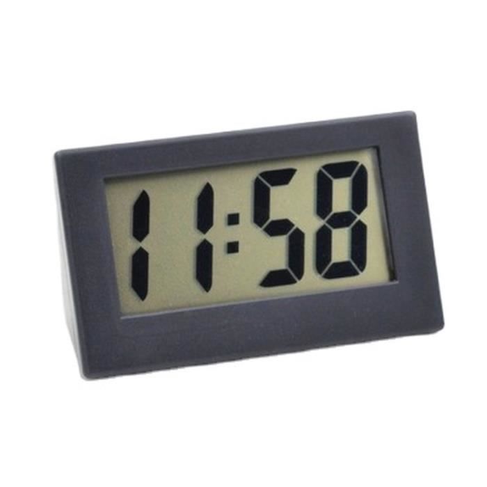 blanc - Mini horloge numérique de bureau pour voiture, jauge, Mini écran  LCD numérique, horloge électronique