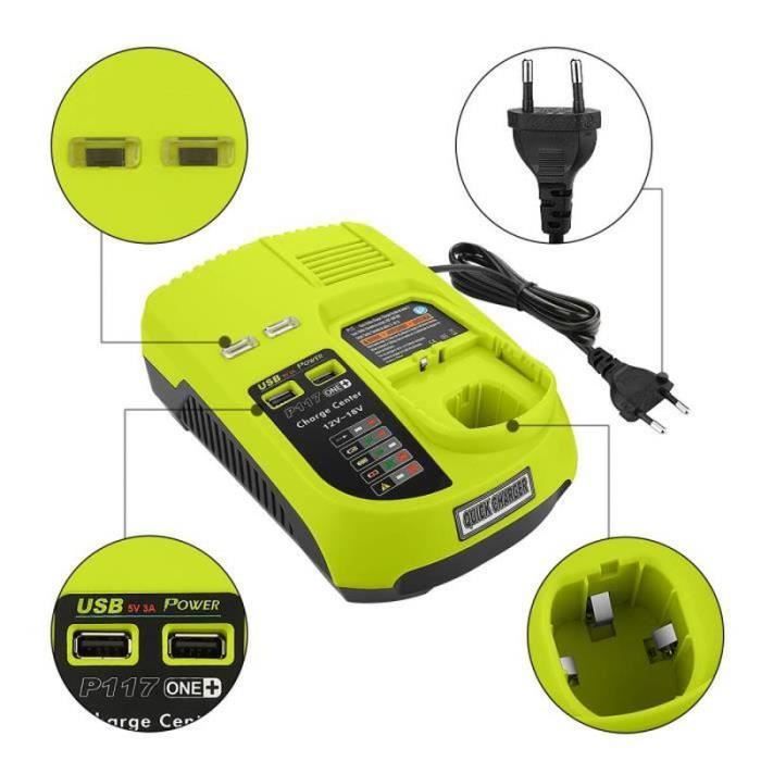 Chargeur de remplacement pour batterie Ryobi ONE+ 12V-18V Marque Ryobi  Compatible avec BCL1418 26005 3A