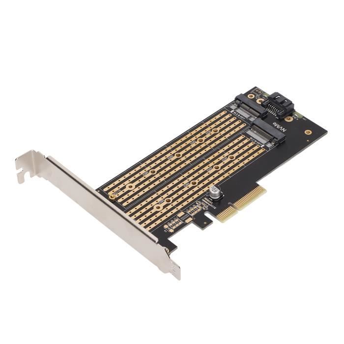 Adaptateur M.2 PCIe 4 Ports - PH44 - Carte PCIe X16 Vers 4x NVMe - 32 Gbit/s - Support RAID Et PCIe 3.0/4.0