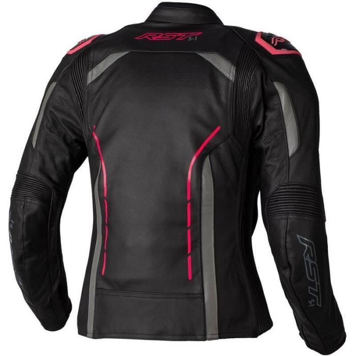 BLOUSON DE MOTO EN CUIR ROSA POUR FEMME – Corelli MG France