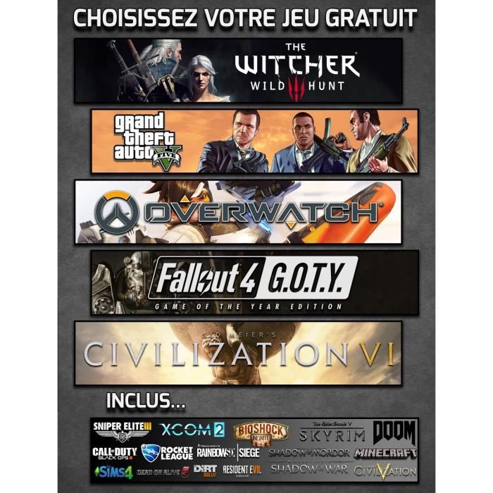 Vibox GX-12 PC Gamer avec 2 Jeux Gratuits, Win1