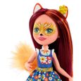Mini-poupée Felicity Renard et figurine animale Flick à la longue chevelure châtain avec jupe amovible jouet pour enfant-2