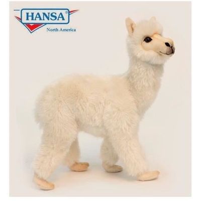Peluche Lama 25 Cm – Alpaga Tout Doux, Cadeau Enfant Garçon Ou Fille, Blanc