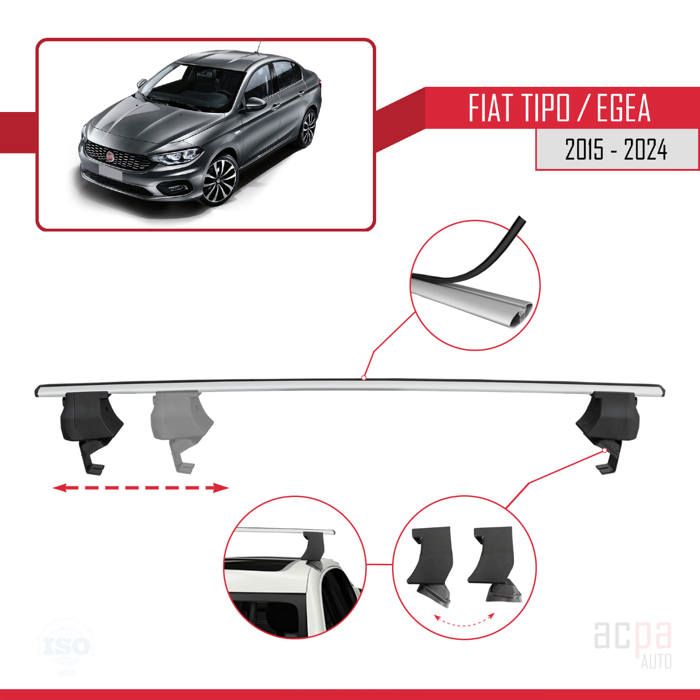 Barres De Toit Easy Line Advanced 120 Cm Pour Fiat Tipo Break 2016+ - Charge Max 90 Kg, Verrouillables, Compatibles Barres Longitudinales Fermées - 13