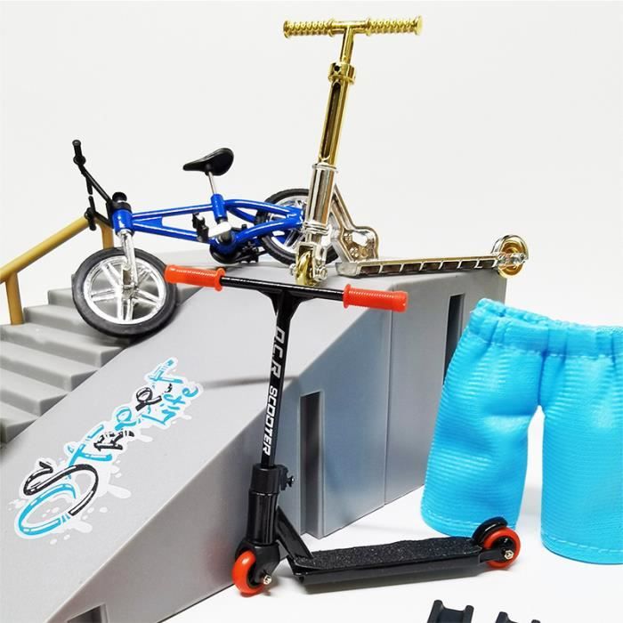 Skate Doigt Kit Complet Skatepark Pour Fingerboard - 8 Pièces Avec Planches Et Accessoires Rampe Finger Skateboard