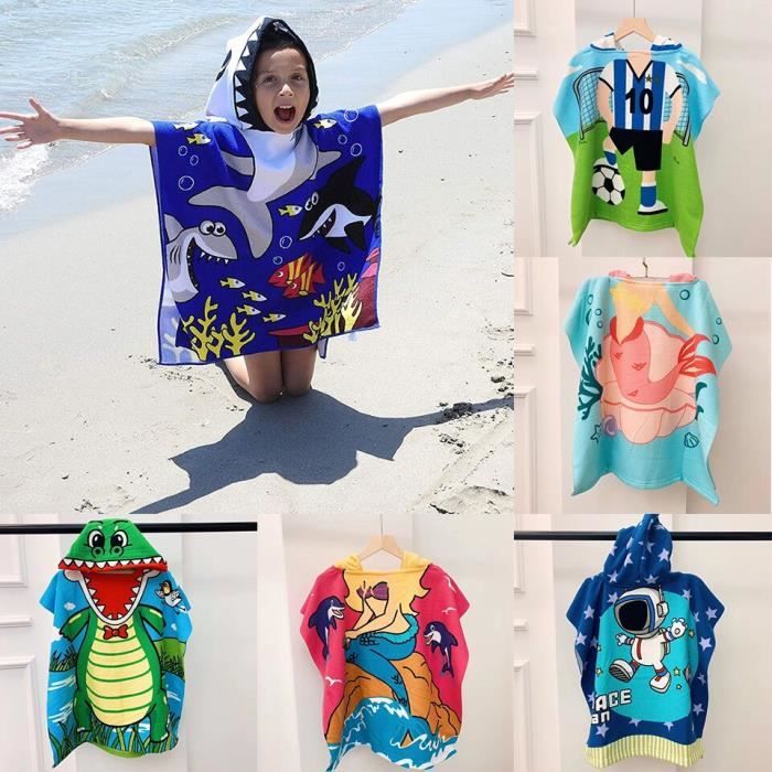 Poncho de Surf Un xe - Serviette de Plage Peignoir en Coton avec