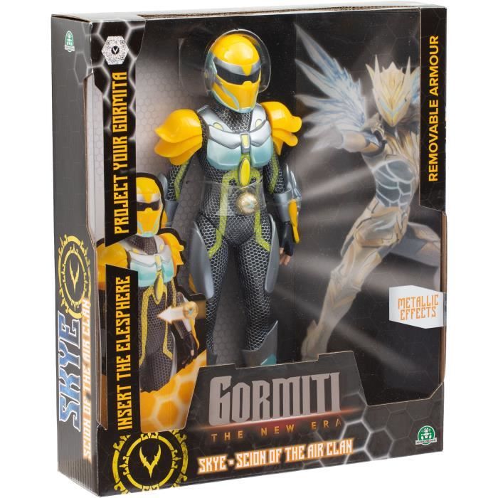 Collection Gormiti élément Air Figurine E Skye 15cm - Élément Air Avec Arme - Enfant 4 Ans - GRV201 Gormiti Articulé