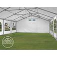 Tente de réception TOOLPORT - 5x10 m - PE 300 g/m² - Blanc-3