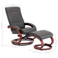 🦐5153Fauteuil Relax inclinable Style Contemporain avec Repose-Pied Chaise de Salon TV Fauteuil de Bureau 66 x (96-102) x (69-99) cm-3