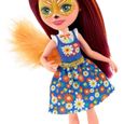 Mini-poupée Felicity Renard et figurine animale Flick à la longue chevelure châtain avec jupe amovible jouet pour enfant-3
