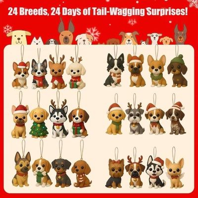 Calendrier De L'avent Chats 2025,24 Pendentifs Acryliques Advent Calendar Pour Amoureux Des Chats Décoration Sapin Et Maison (A) - Maison