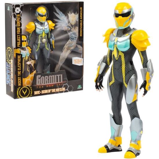 Figurine Gormiti Skye – Scion De L'Air 27 Cm Articulée Avec Armure Amovible – Dès 4 Ans