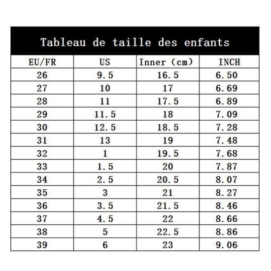 Taille chaussures enfant 4 ans online