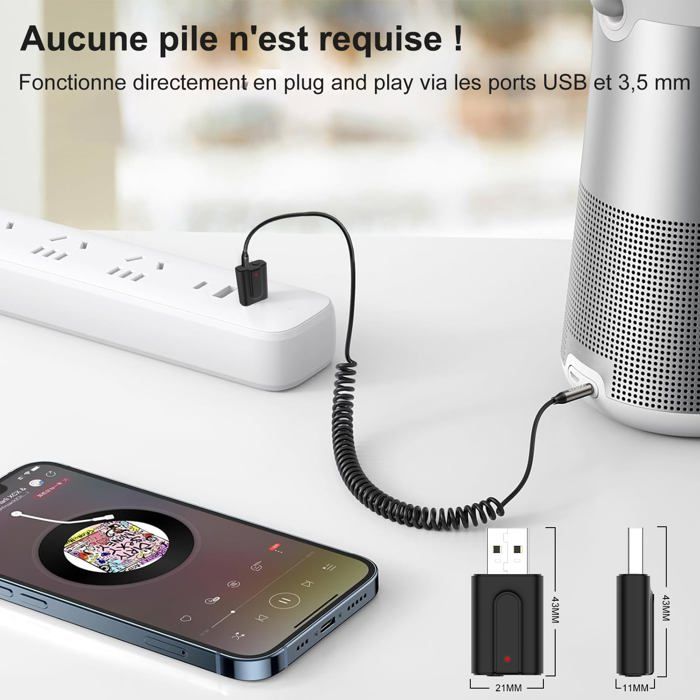 Adaptateur Bluetooth - KN320 - Mini Transmetteur Récepteur 2 en 1 Adaptateur Bluetooth - KN320 - Mini Transmetteur Récepteur 2 en 1