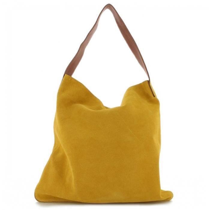 Sac hobo Gerard Darel DJS91G407 jaune 36 X 38 X 9 Jaune Cdiscount Bagagerie Maroquinerie