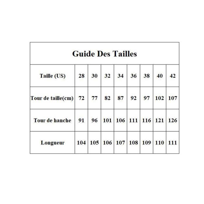 Taille americaine 32 homme best sale