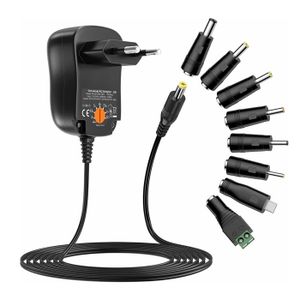 Adaptateur Secteur 9V - Chargeur De Remplacement Pour Modèle FY0901500 - Prise Française - Câble 110cm - Marque TopChargeur - 3