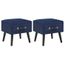 Tables De Chevet Scandinave Table De Nuit 2 Pcs Bleu 40x35x40 Cm