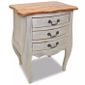 Dealpark Table De Chevet Vintage Avec Tiroir En Bois De
