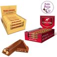 Bâtons Côte d'Or (24 barres) & Toblerone (24 barres) - Box Barres gourmandes - Chocolat au Lait et Noisettes Entières-0