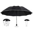 Parapluie pliable TD® Très grande taille convenant à trois personnes Bande réfléchissante Parapluie d'affaires de haute qualité-0