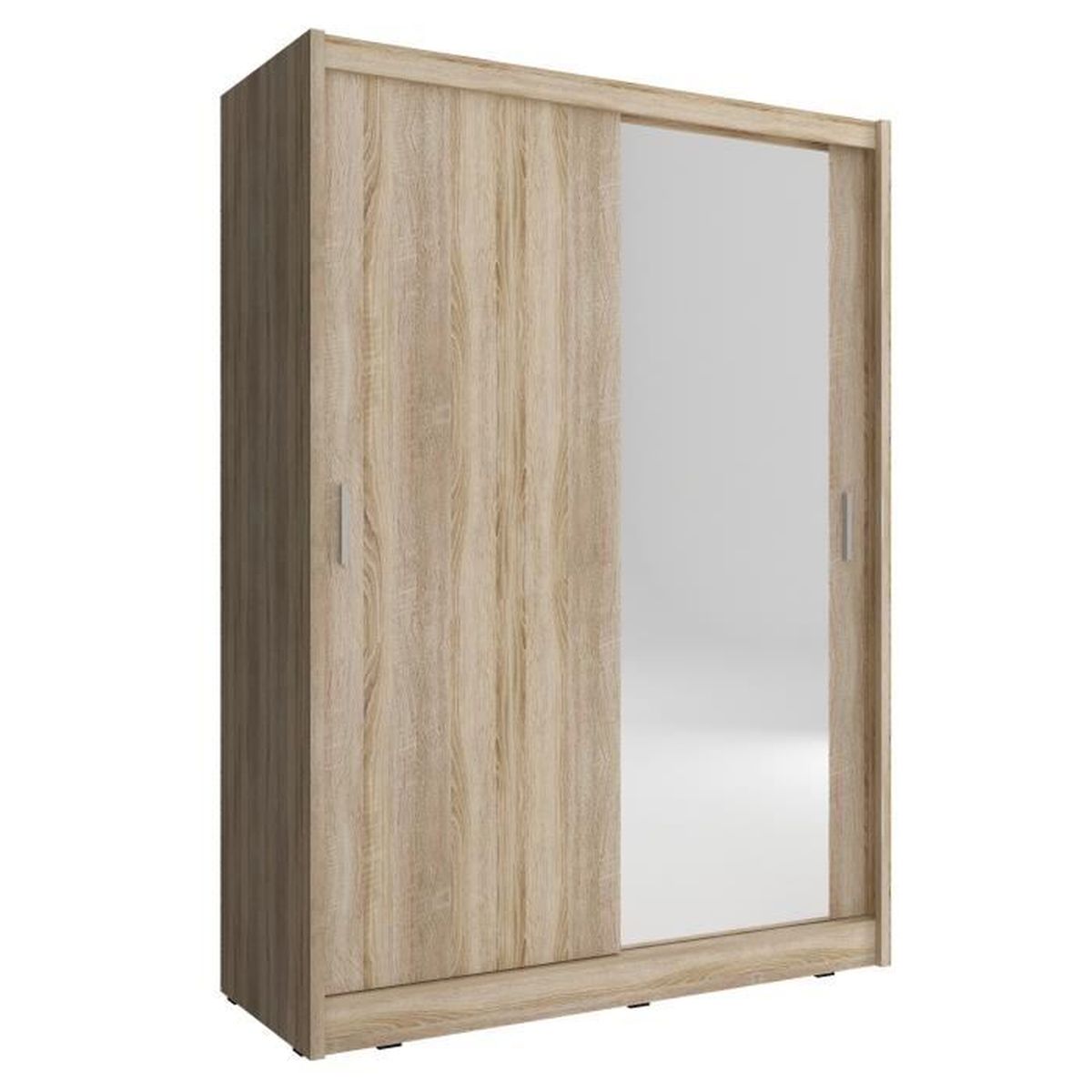 Armoire De Chambre Avec Miroir 2 Portes Coulissantes Style