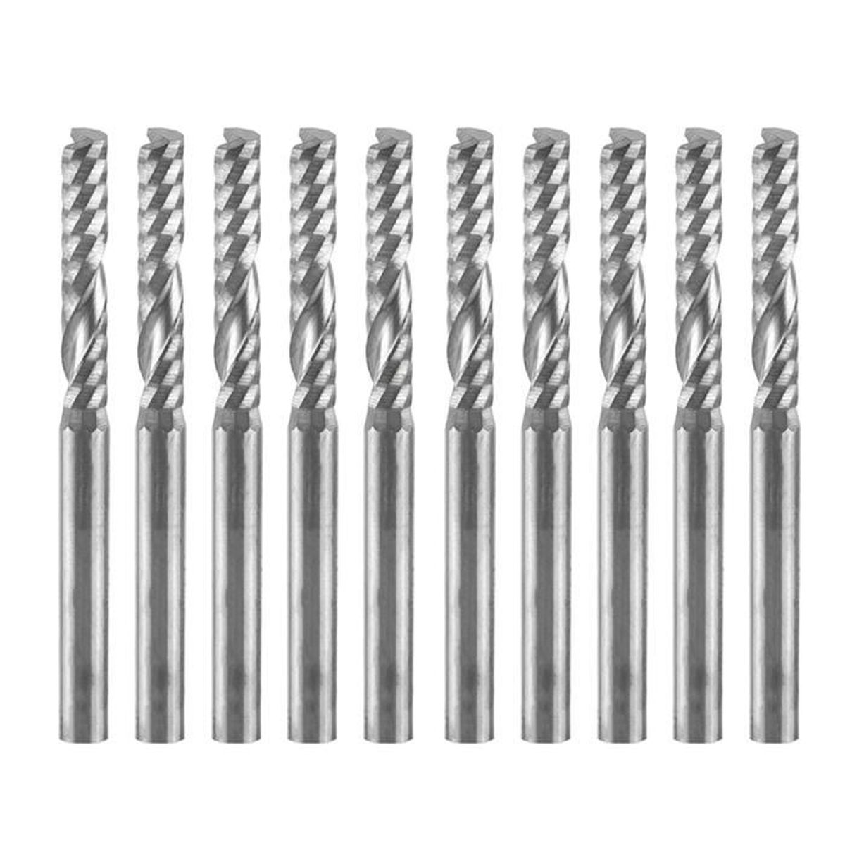 Endmill Single Flute Spiral CNC Router Bits Tungsten Carbide 3.175x17mm
