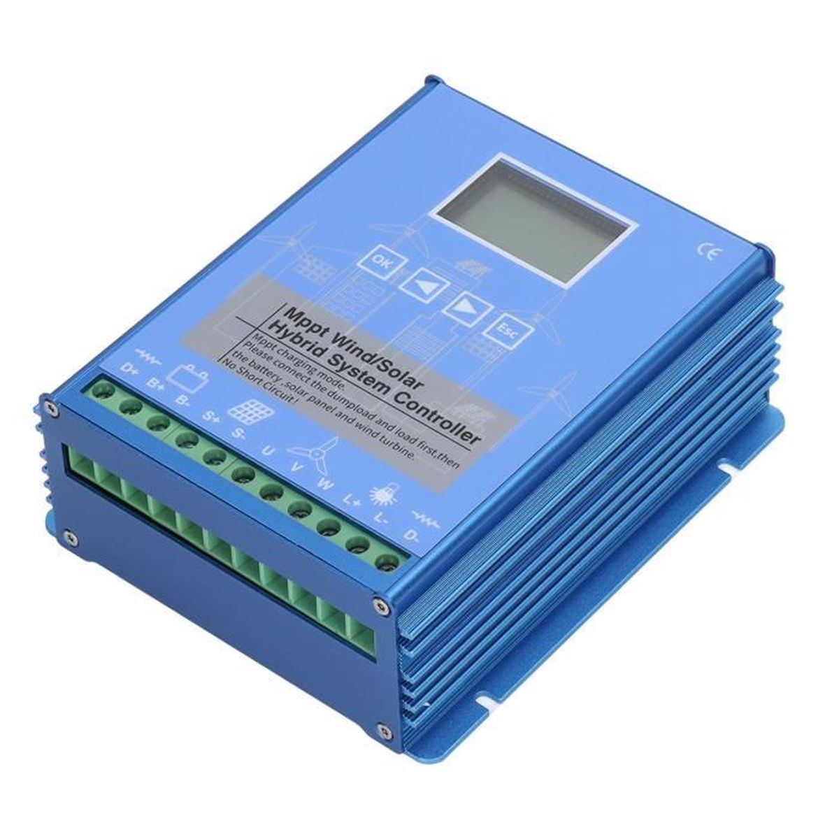 Régulateur MPPT Pour éolienne 12/24V 800W - SODIAL - Contrôleur Bleu