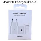 YONGER POUR ELLE Chargeur D'Origine Samsung, 45W, Charge Super Rapide, Adaptateur Certifié Ue Pour Galaxy Z Possède 5 4 3 Flip 5 4 3 S23 S24 U[J156]
