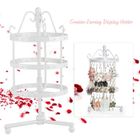 BRAND Porte Bijoux 3 Tiers 72 Trous Rotatif Présentoir Bijoux En Métal (Blanc)